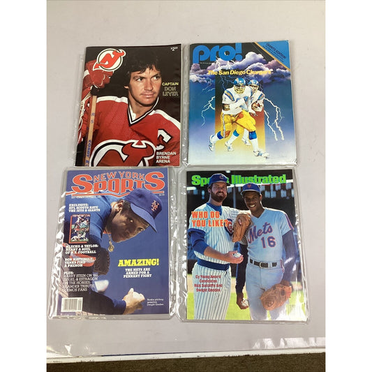 Lot Of 4 Vintage Sports Magazines In Protective Covers