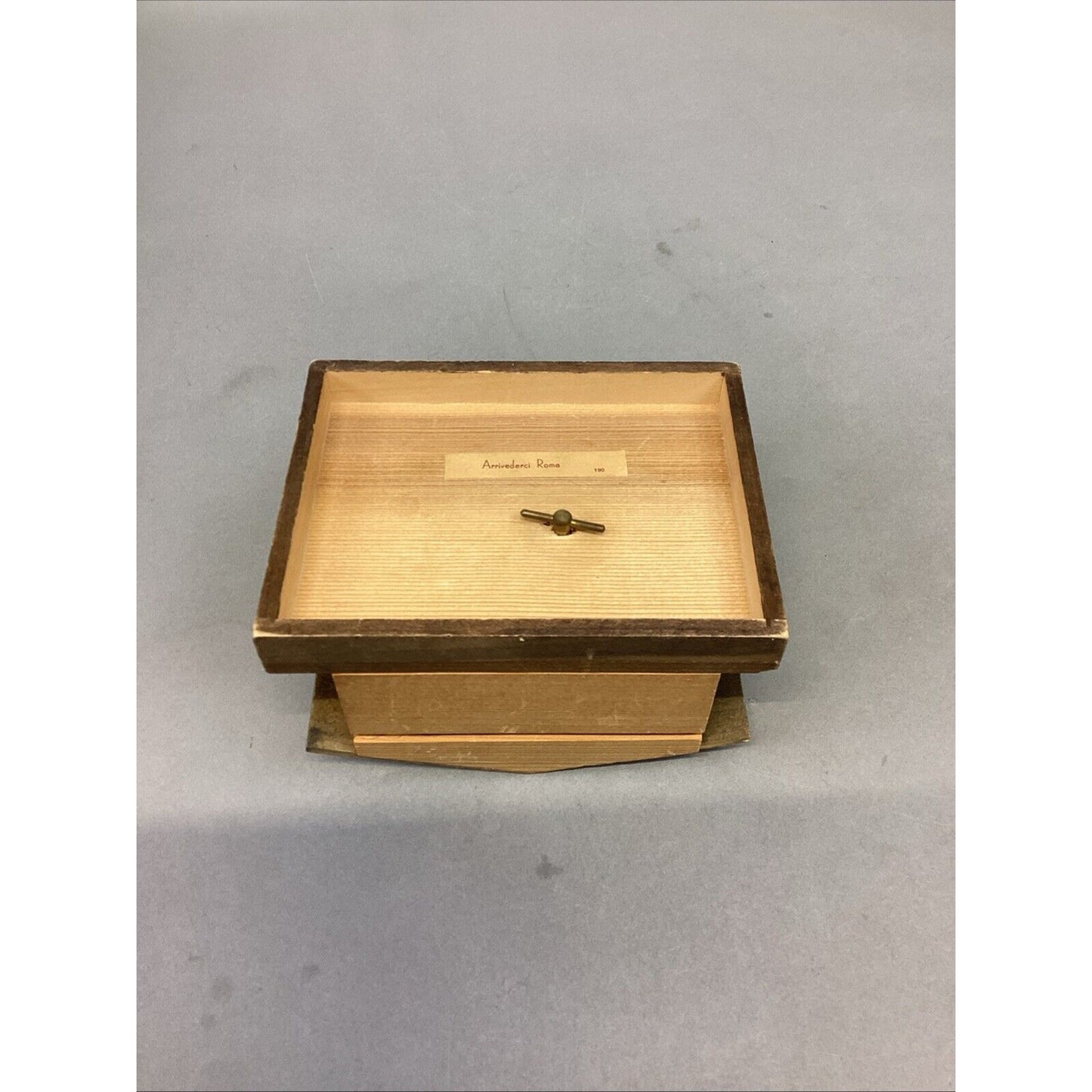 Antique German Swiss Chalet Wooden Cottage Music Box - Arrivederci Roma #190