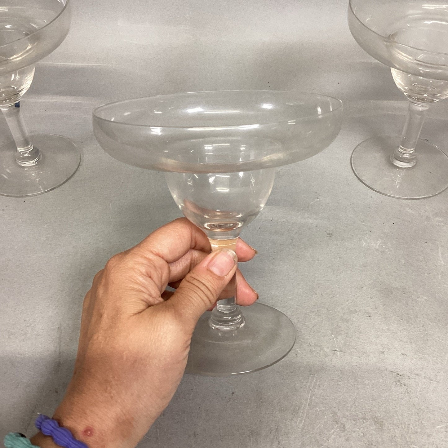 Lot Of 6 Margarita Glasses With 3 Other Glasses