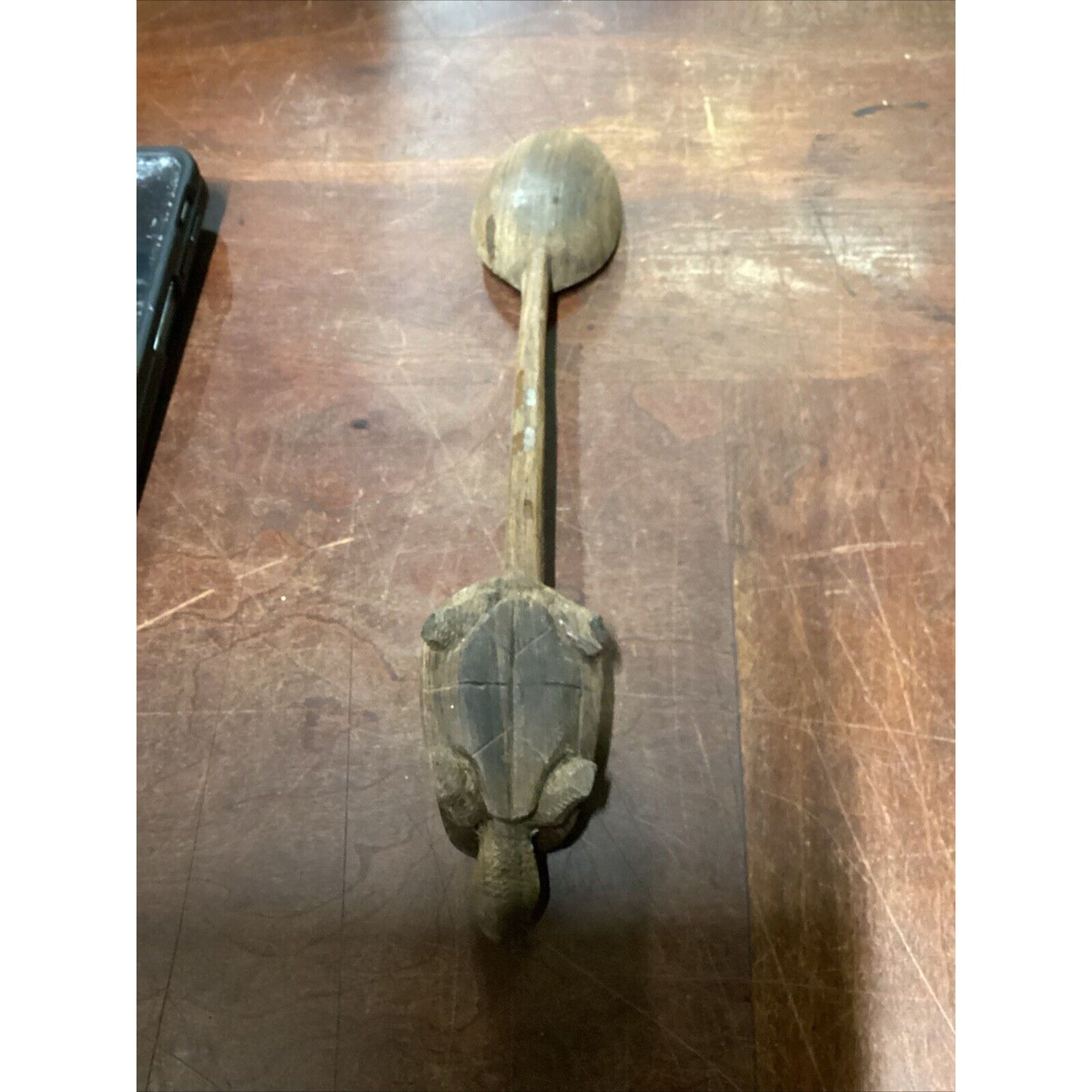 Hand Carved Wooden Decorative Turtles Fork And Spoon Set