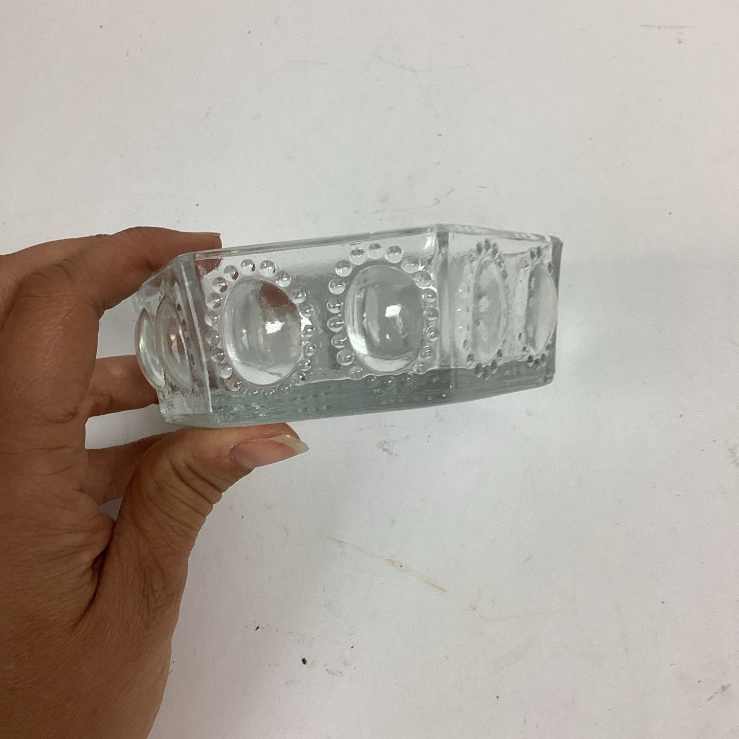 Vintage Glass Ashtray - 4.25x3.75”