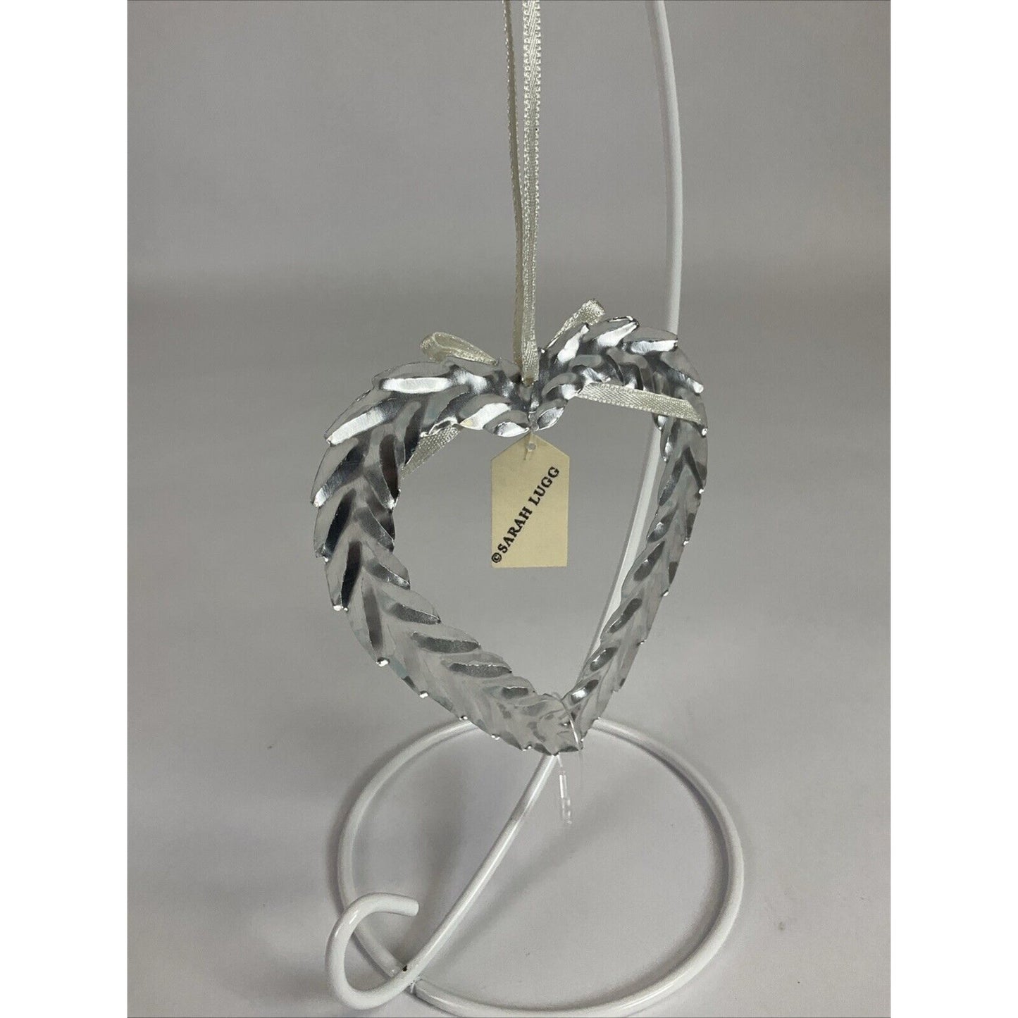 Sarah Lugg Heart Shaped Ornament Hanging Christmas Seasons Greetings