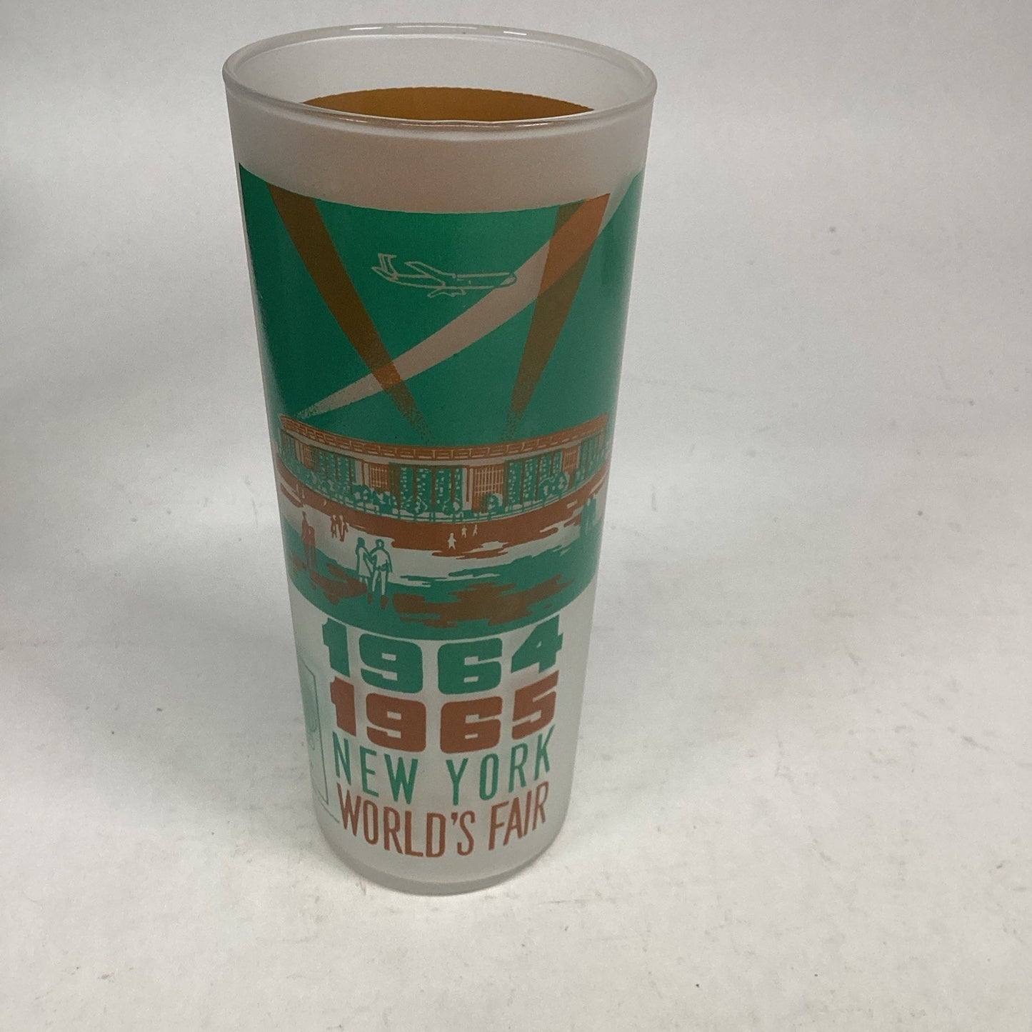 Vintage 1964-1965 New York World's Fair Frosted Glass Tumblers - Set Of 4