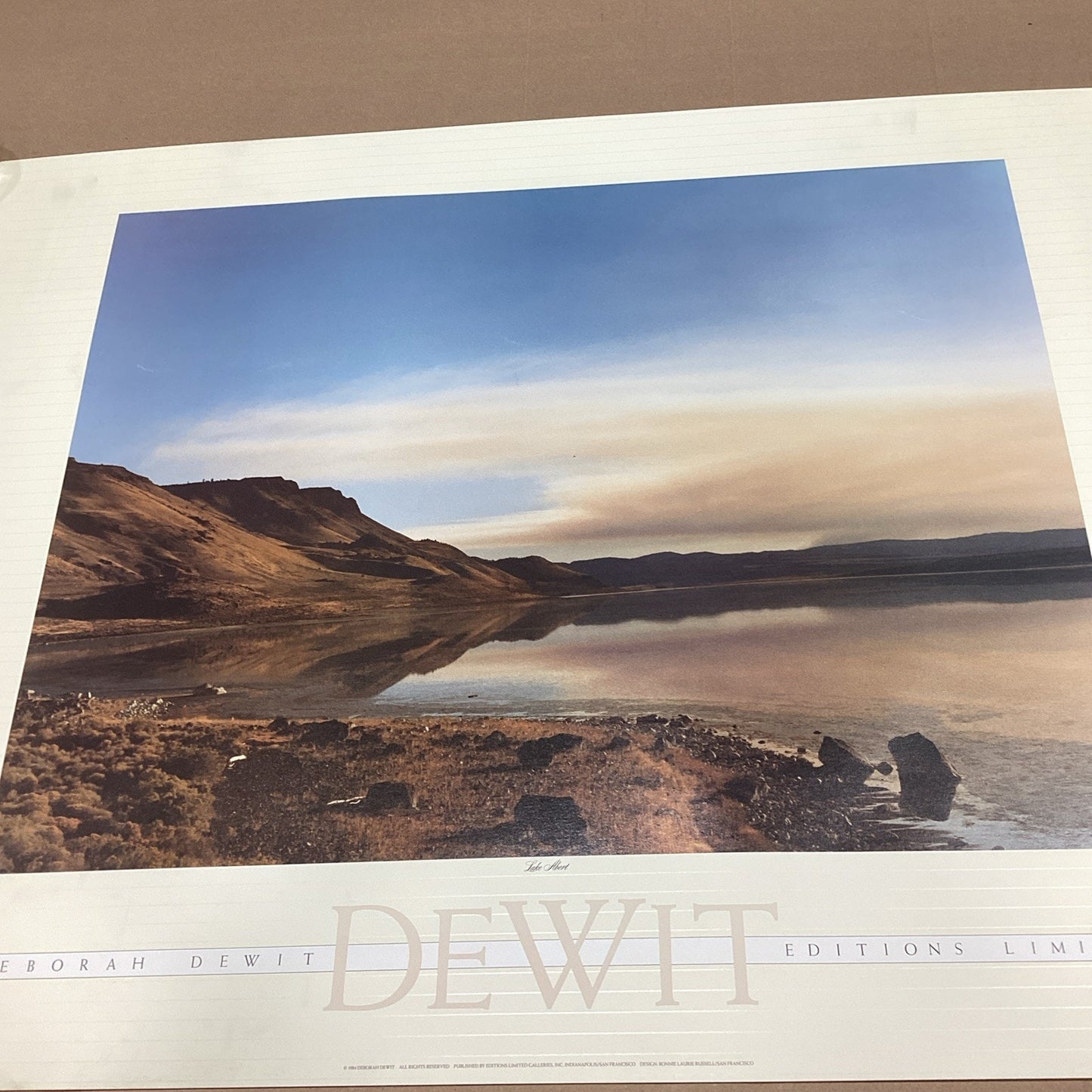 1984 Deborah Dewit Editions Limited Lake Albert Poster Print - 36x25”