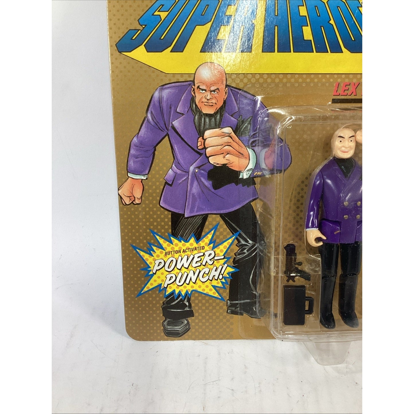 Toybiz DC Comics 1989 Super Heroes Evil Genius Lex Luthor Power Punch!