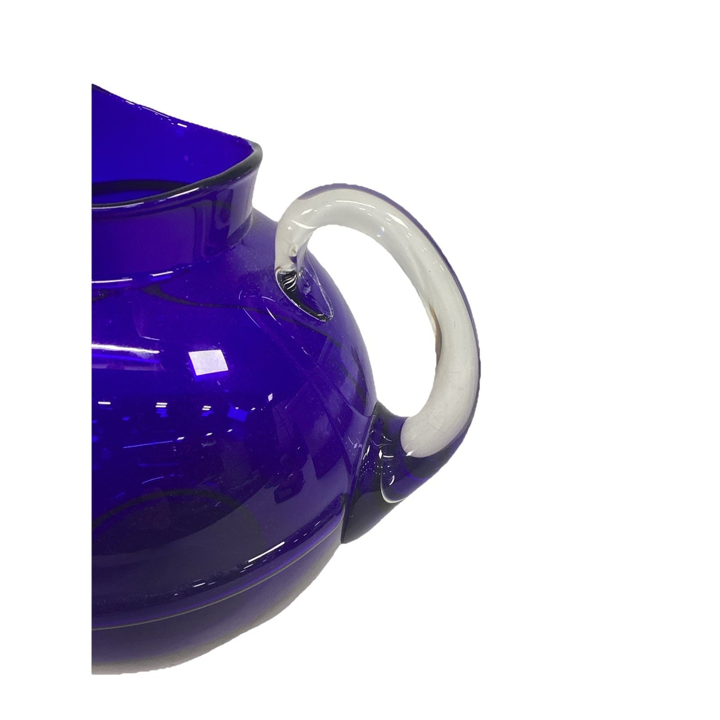 Cambridge Hand Blown Glass Art Deco Cobalt Blue Pitcher - 3400 Line