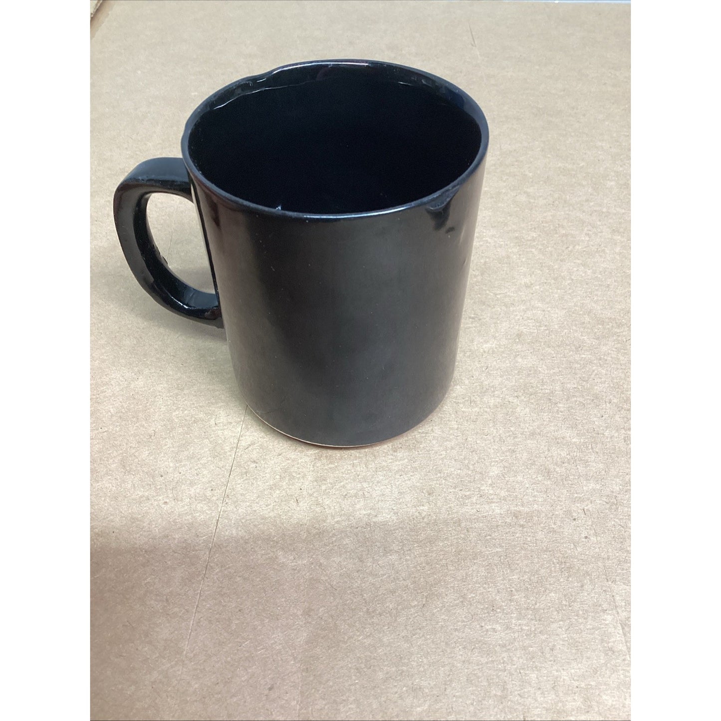 Vintage 1970s Interpur Black Floral Daffodil Mug W18 W/ Floral Coaster