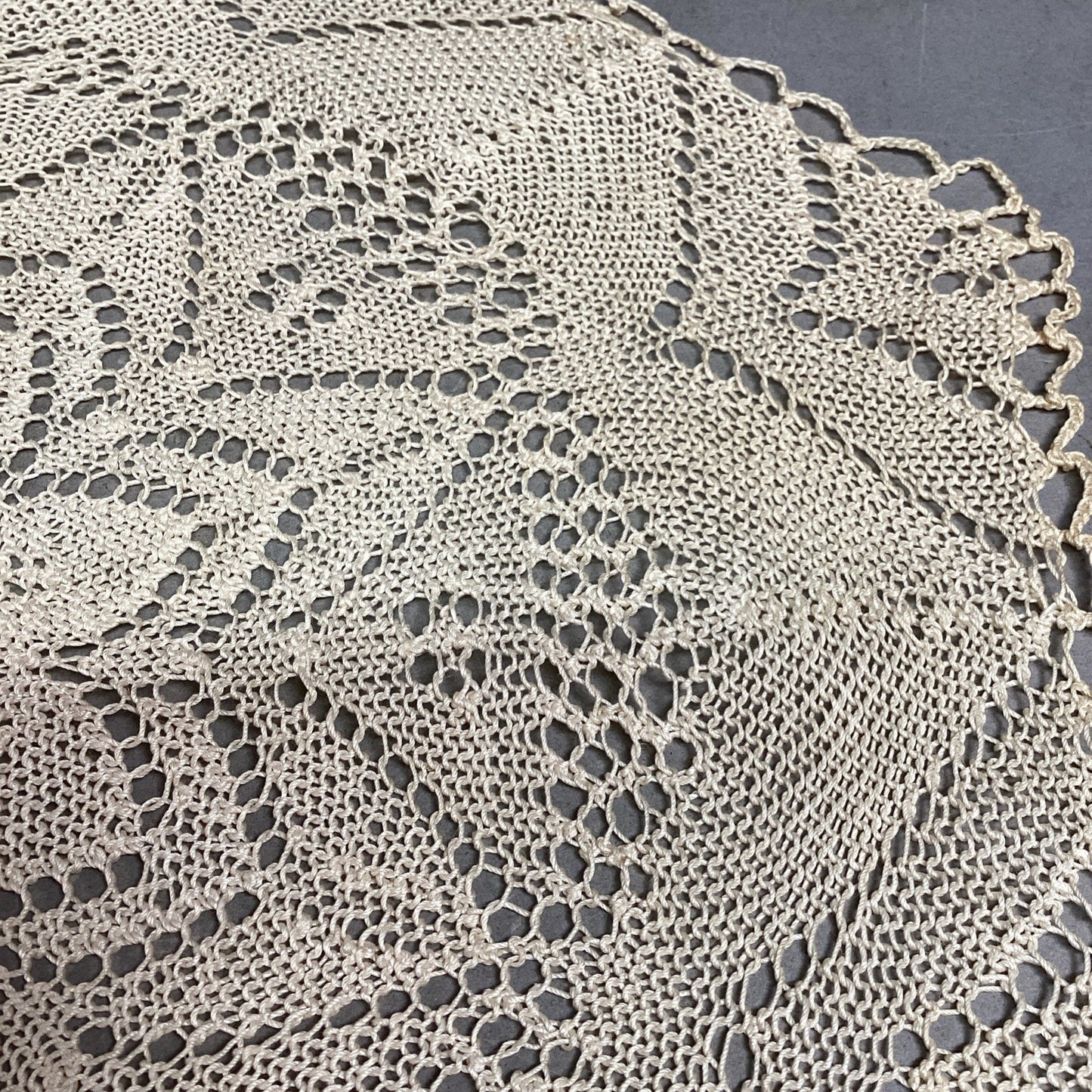Set Of 2 Elegant Antique Handmade Needle Lace Doilies