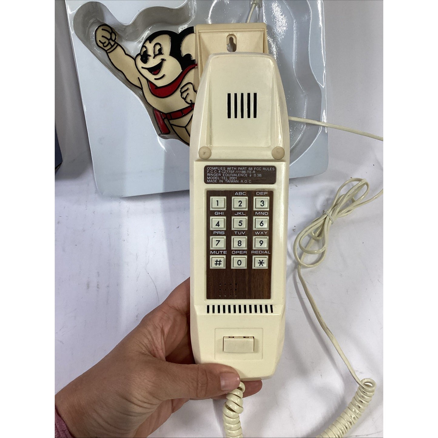 Vintage Rare 1983 Mighty Mouse Telephone - NOS - Open Box