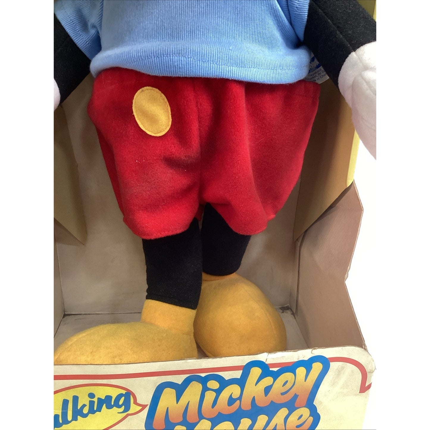 1988 DISNEY Talking Mickey Mouse Pull String Playskool 22" Plush 70488 Works