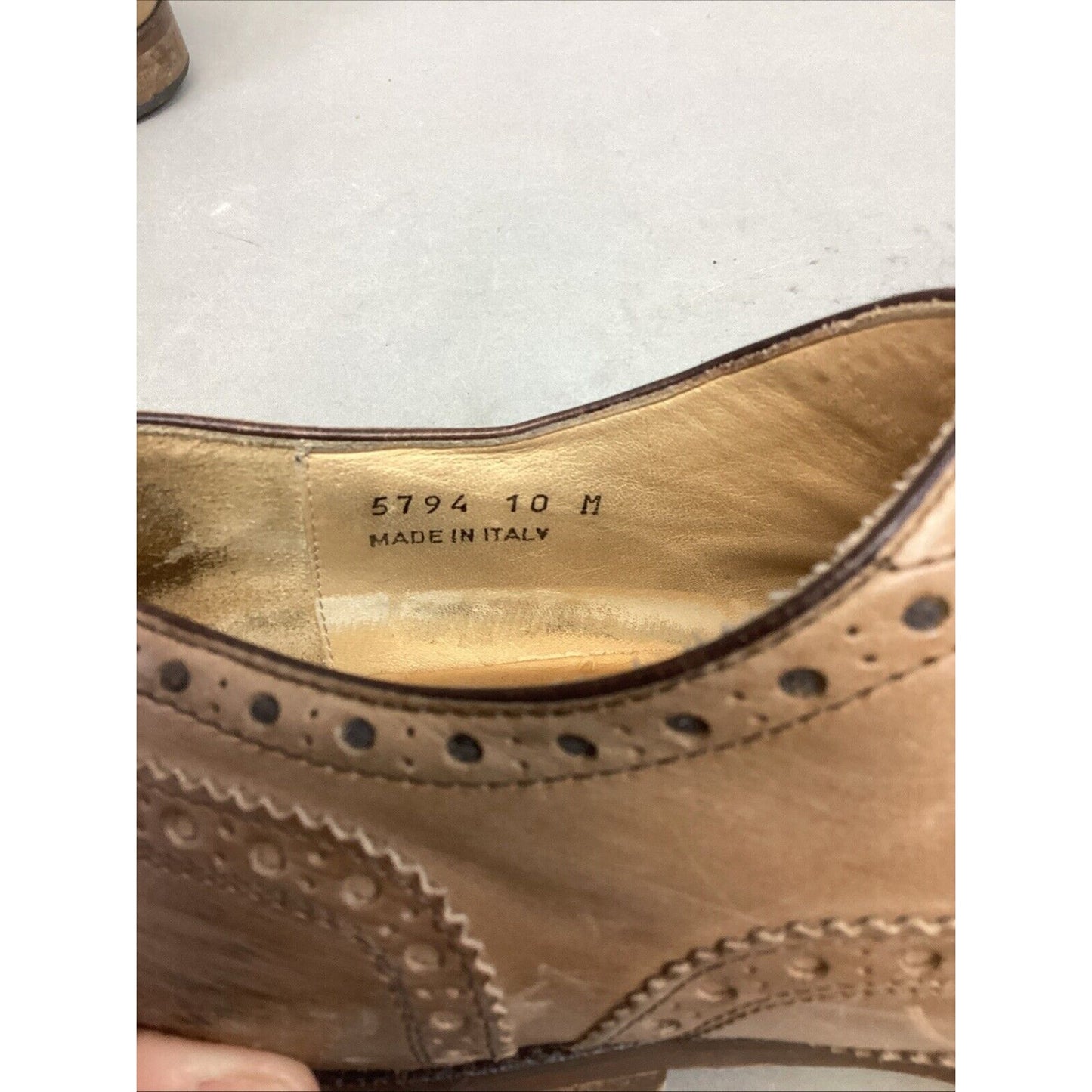 Mercanti Fiorentini Shoes Mens 10 M Oxford Wingtip Lace Up-#5794 - Made In Italy