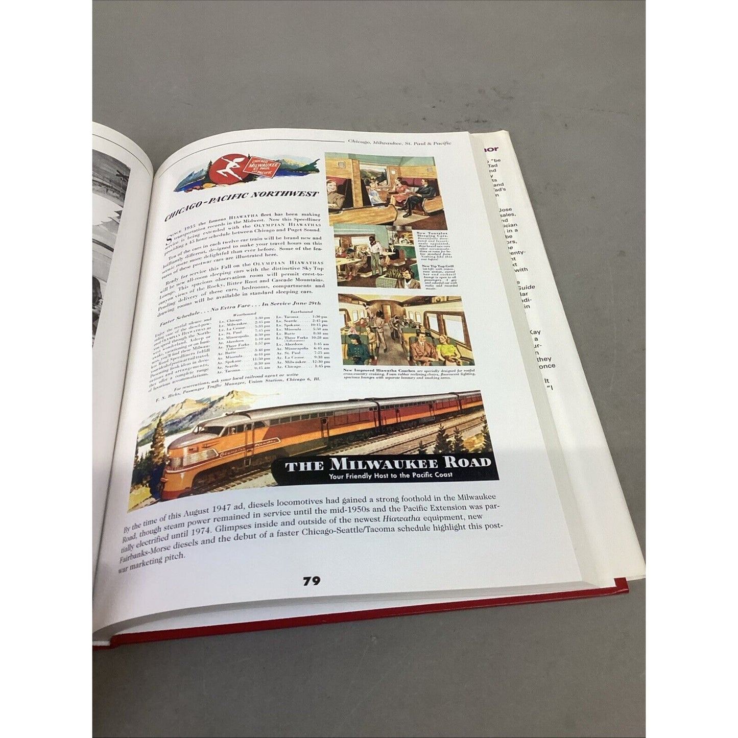 CLASSIC RAILROAD ADVERTISING - RIDING THE RAILS AGAIN - BY TAD BURNESS