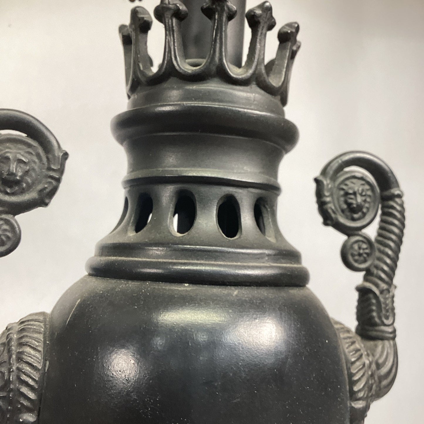 Neoclassical Urn Lamp in the Regency Style W/ Dual Light Clusters - 24”H