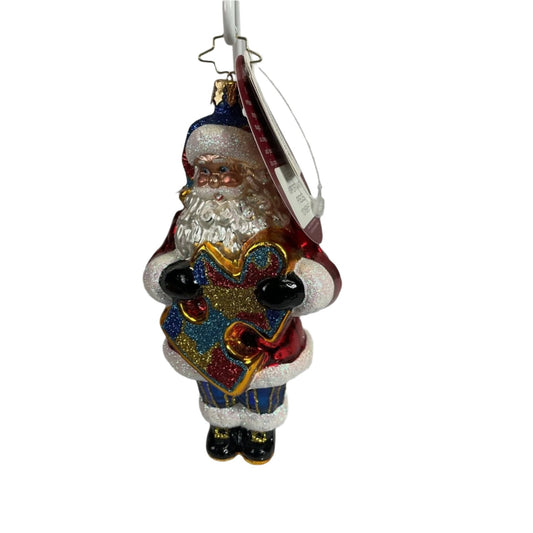 Christopher Radko A Very Important Piece Autism Glass Ornament Limited Puzzle