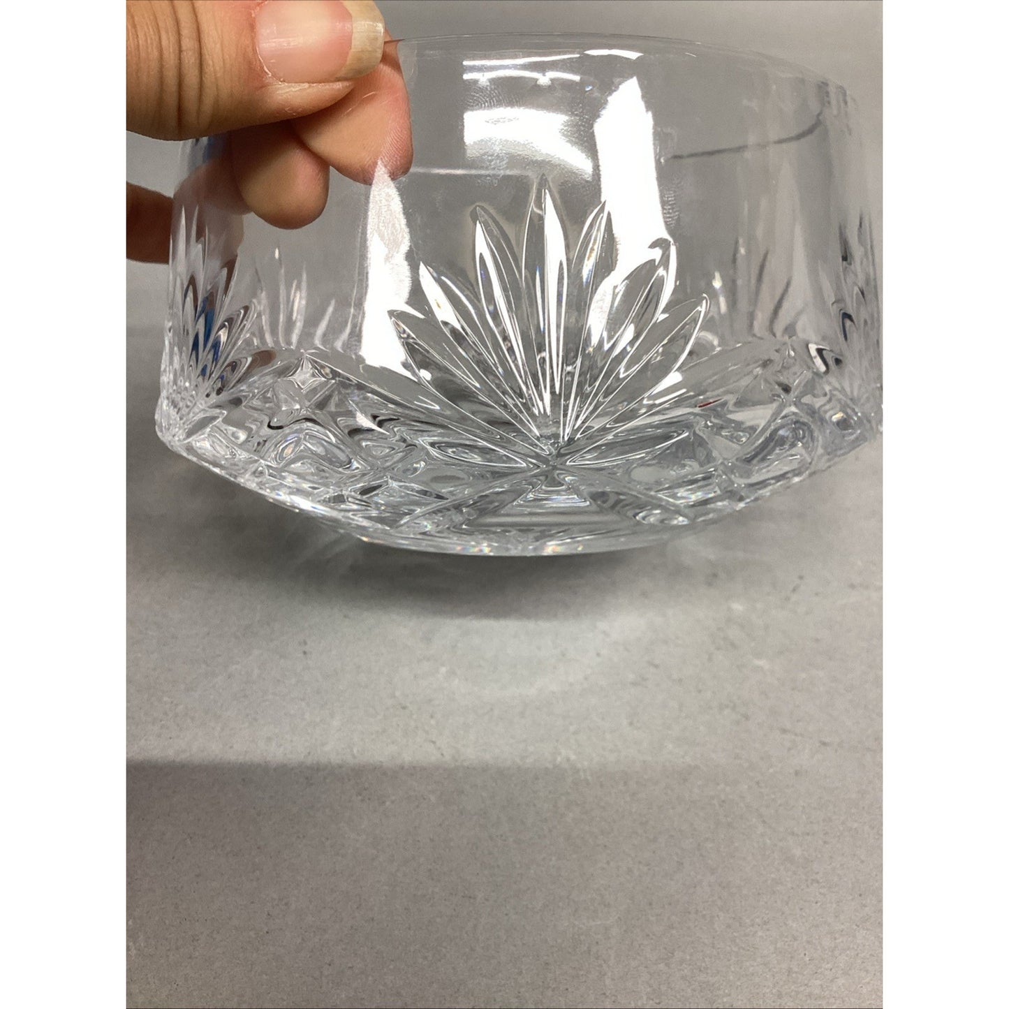 VTG ROGASKA Crystal Concave Bowl Richmond Pattern 5.25”Dx3.25”H - Signed