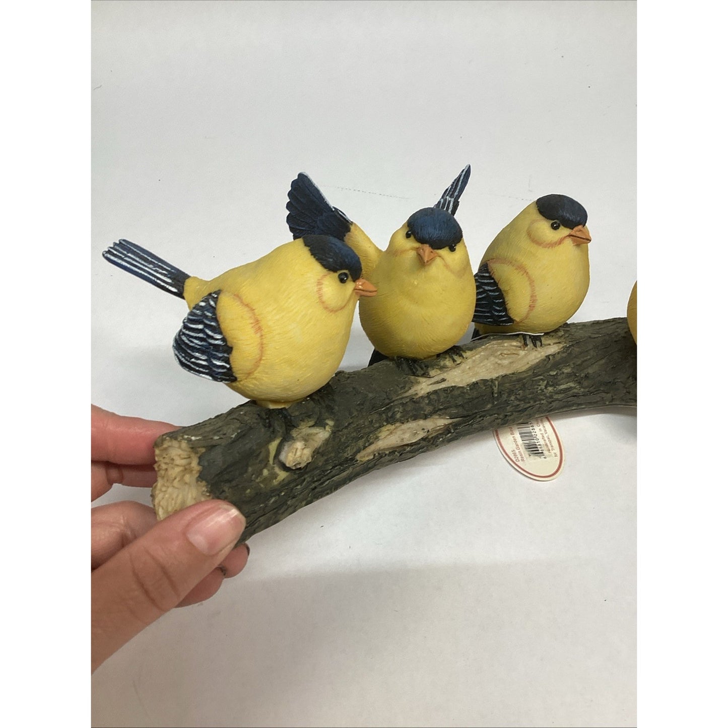 Tii Collections 4 Finch Birds On A Tree Branch Figurine Home Decor- Resin D2865