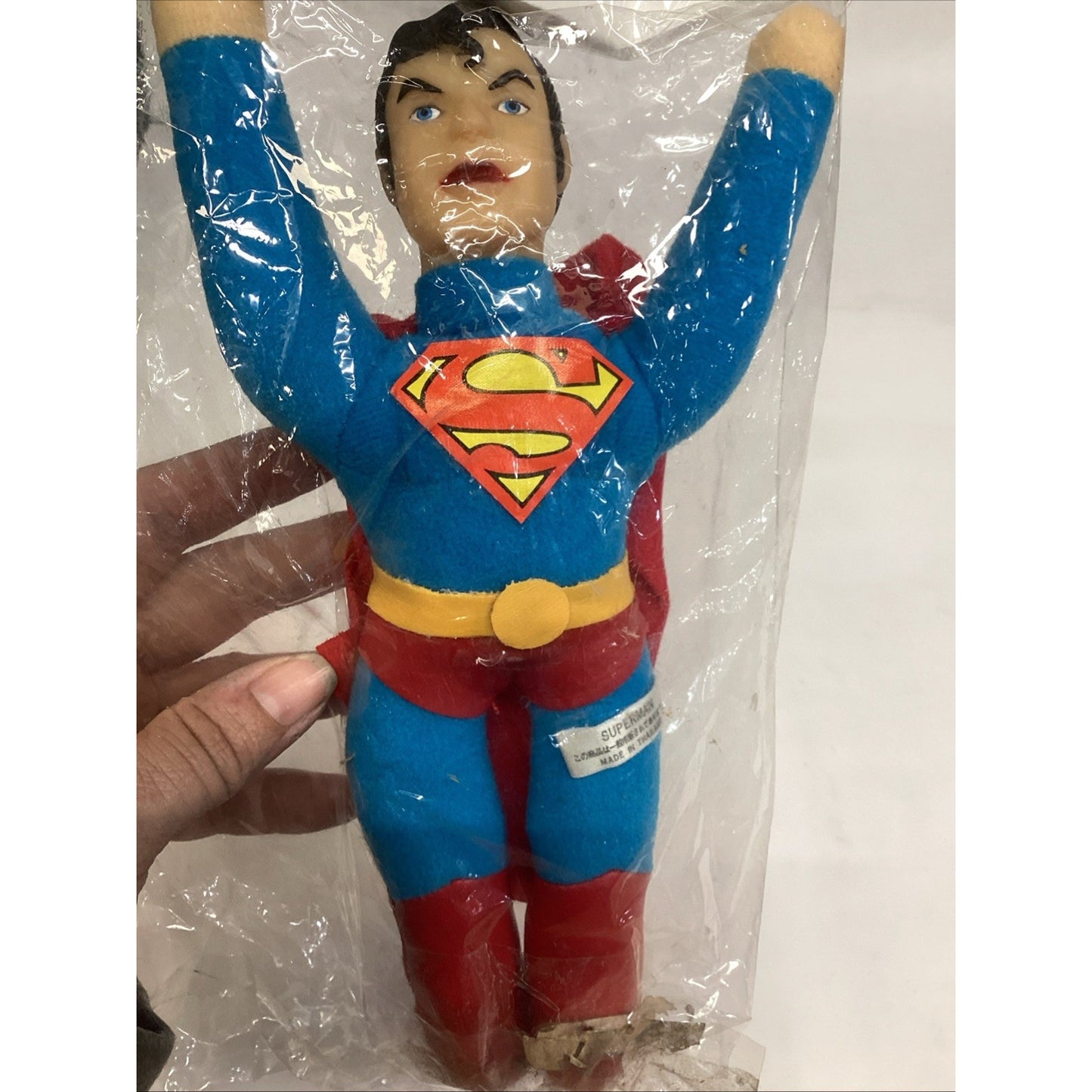 Rare Vintage 1991 DC Comics Plush Superman Figure W/ Soft Vinyl Head - NOS