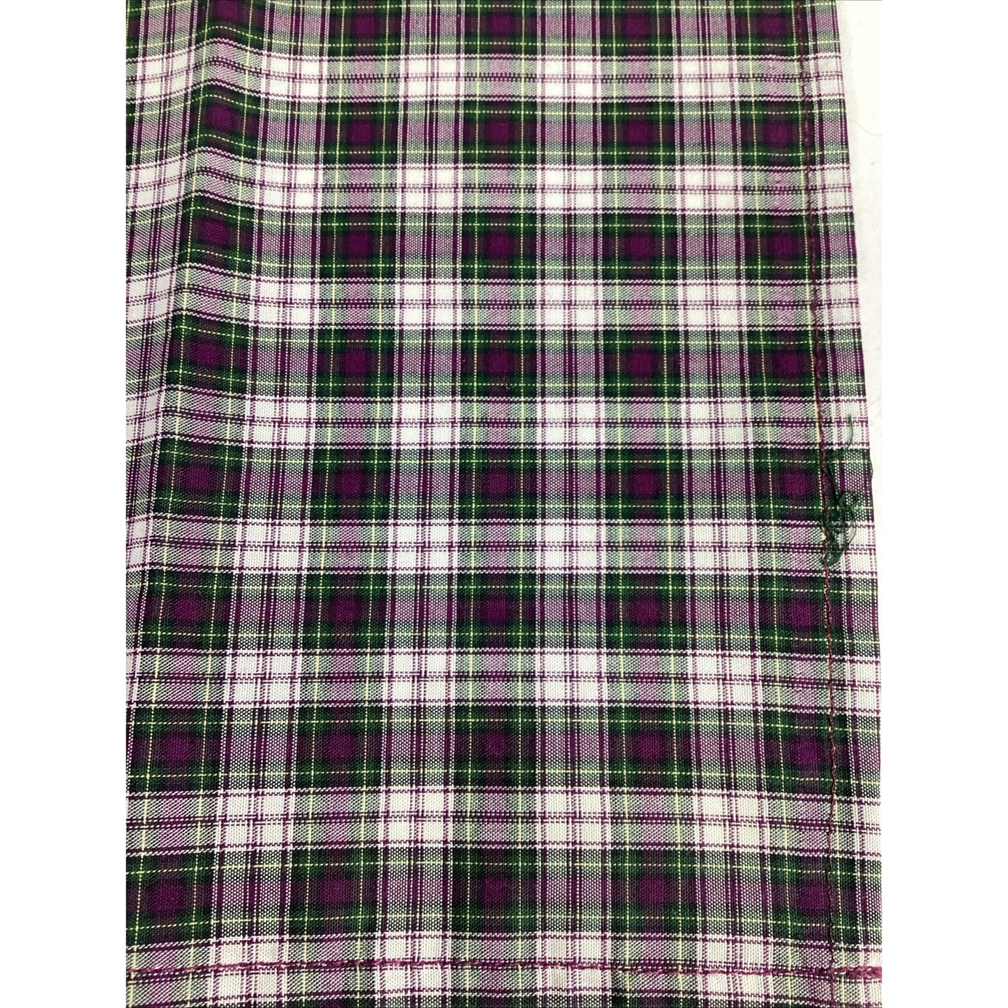 Set Of 2 Saks Fifth Avenue Men’s Plaid Cotton Handkerchiefs
