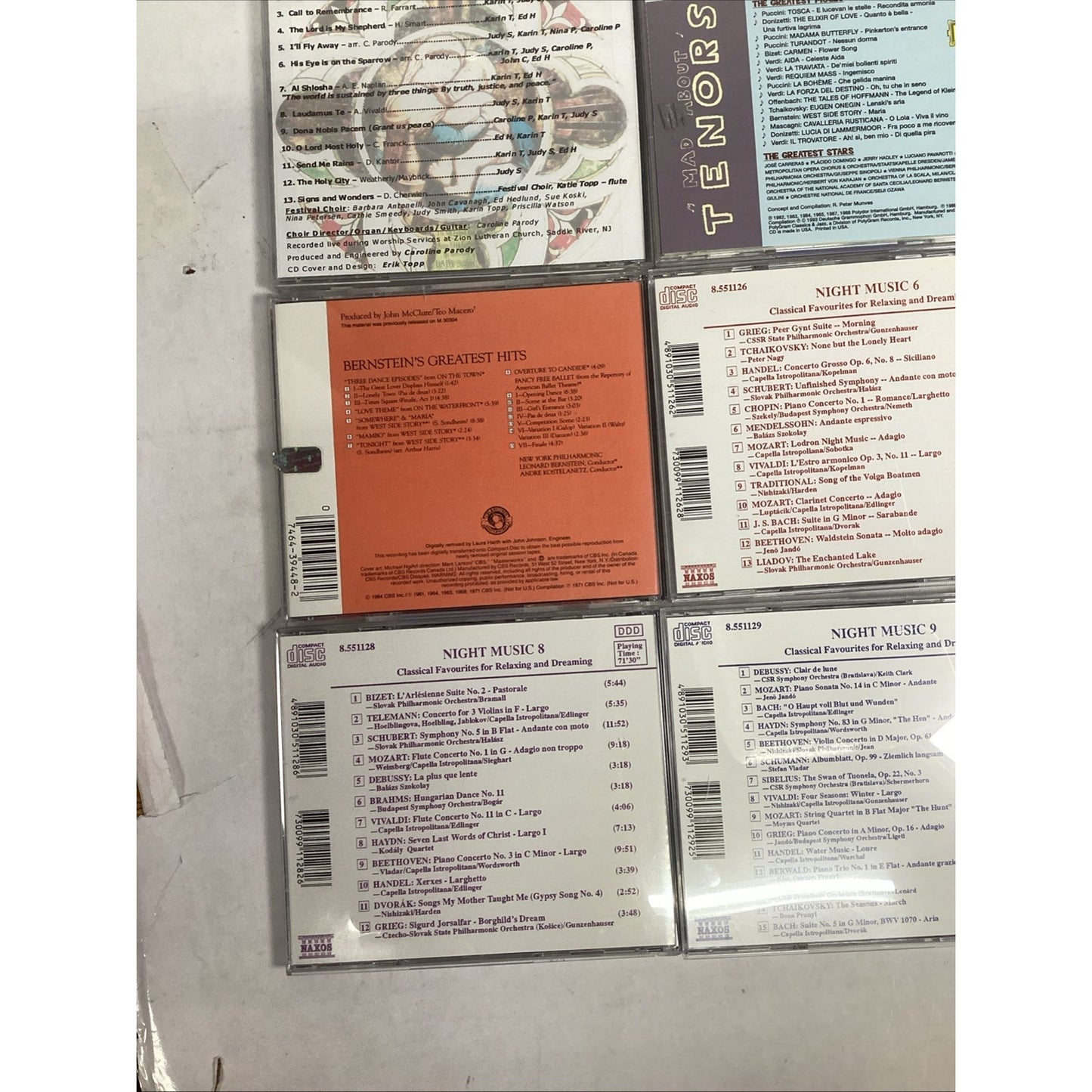 Lot Of 12 CDs - Bernstein, Night Music 6-10, Enrique Chia, Dvorak Symphony