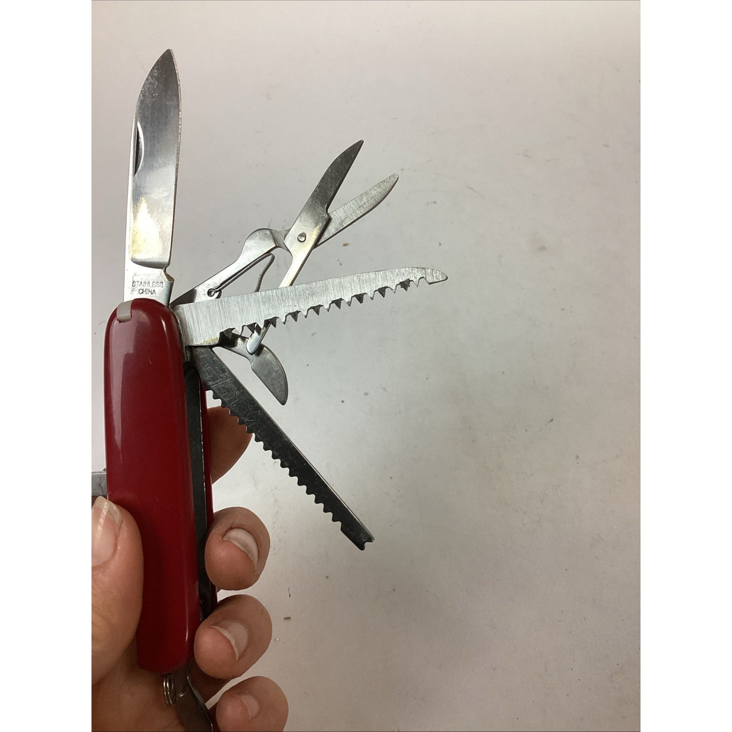 Vintage Stainless Steel Red Army Camping Multi-Tool With 11 Tools