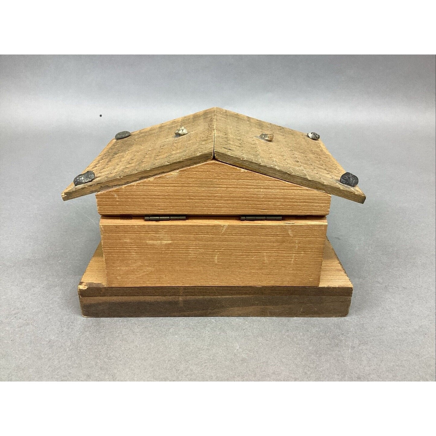 Antique German Swiss Chalet Wooden Cottage Music Box - Arrivederci Roma #190