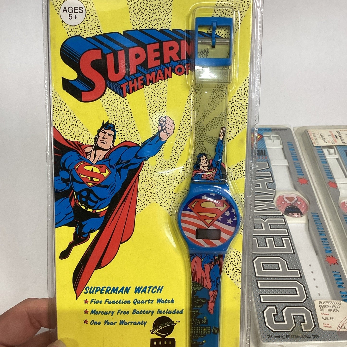 Set Of 5 DC Comics Superman Watches