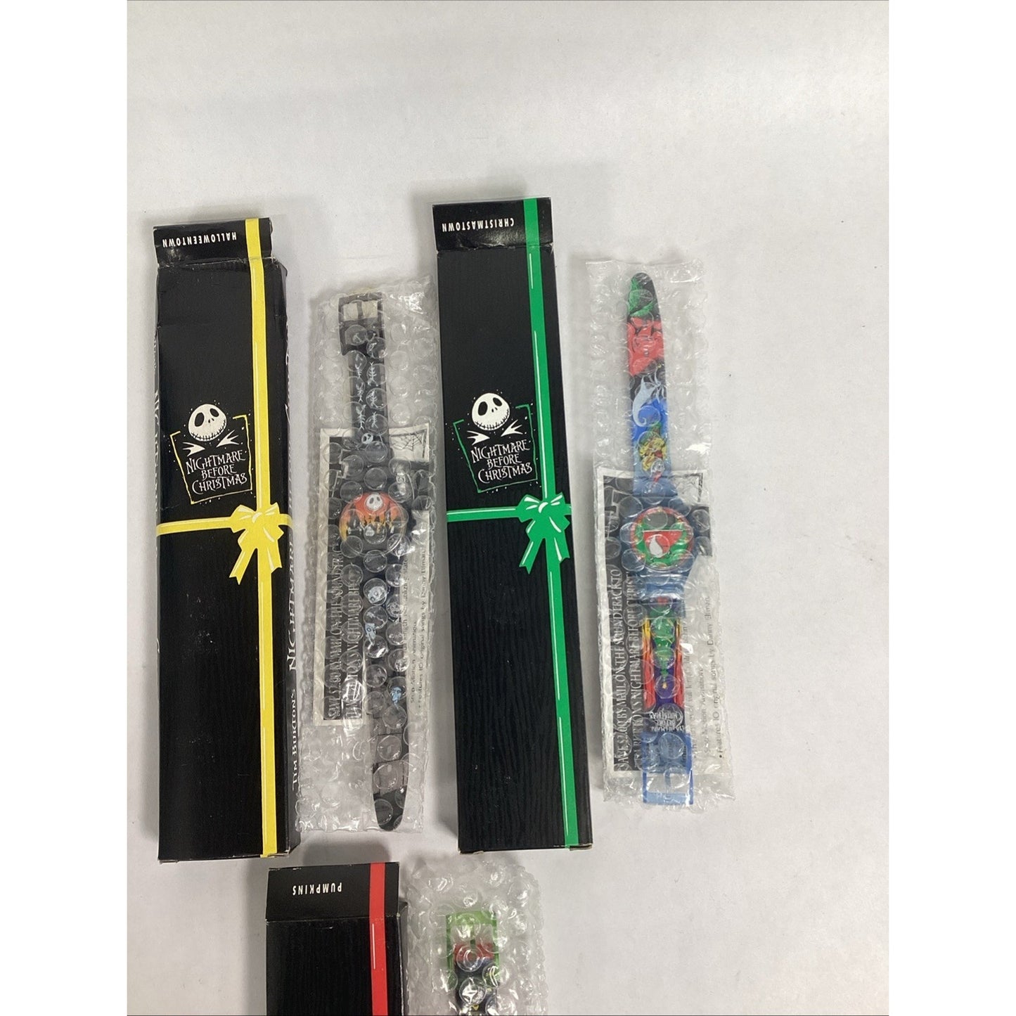 Nightmare Before Christmas 1993 Burger King (3) Watch Set - New