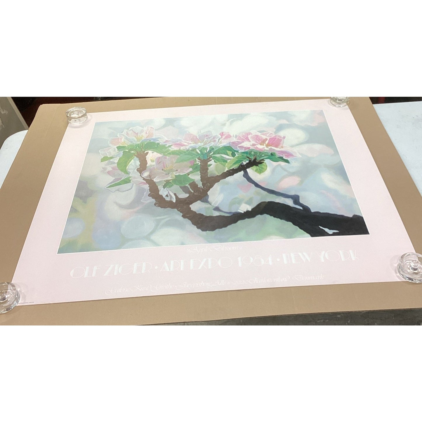 Oleziger Art Expo 1984 New York Floral Poster - 39x33”