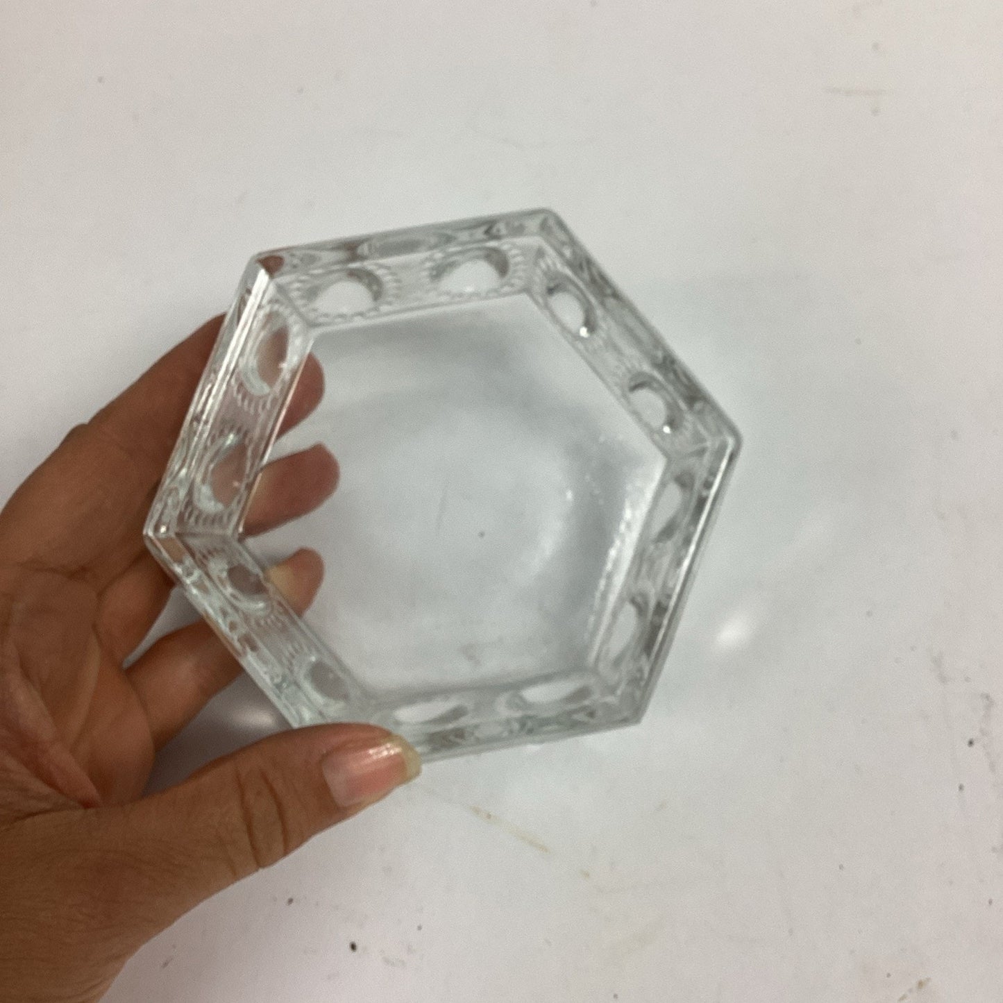 Vintage Glass Ashtray - 4.25x3.75”