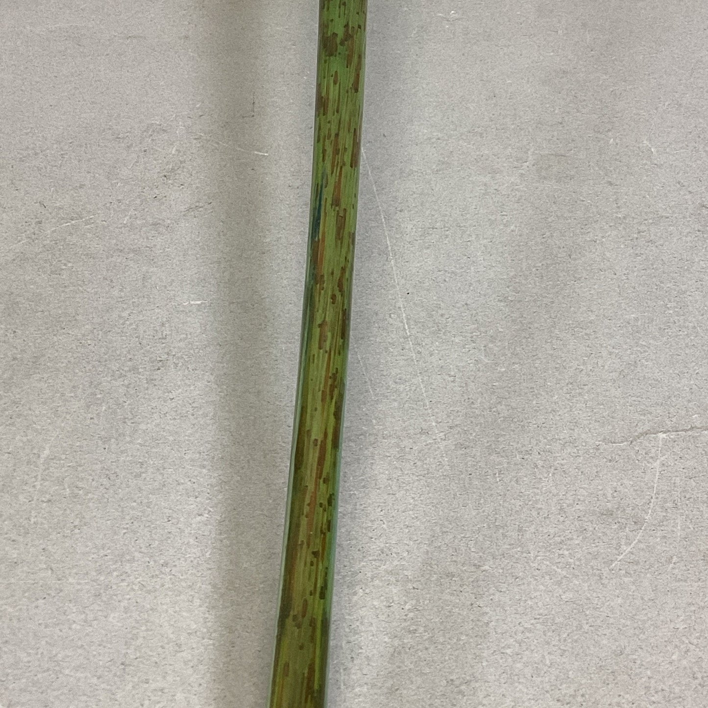 Handblown Yellow Green Red Glass Flower And Stem - 14”L