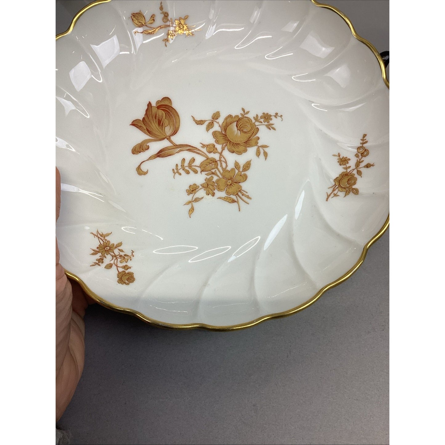 Limoges Floral White Dessert Dish - Made In France