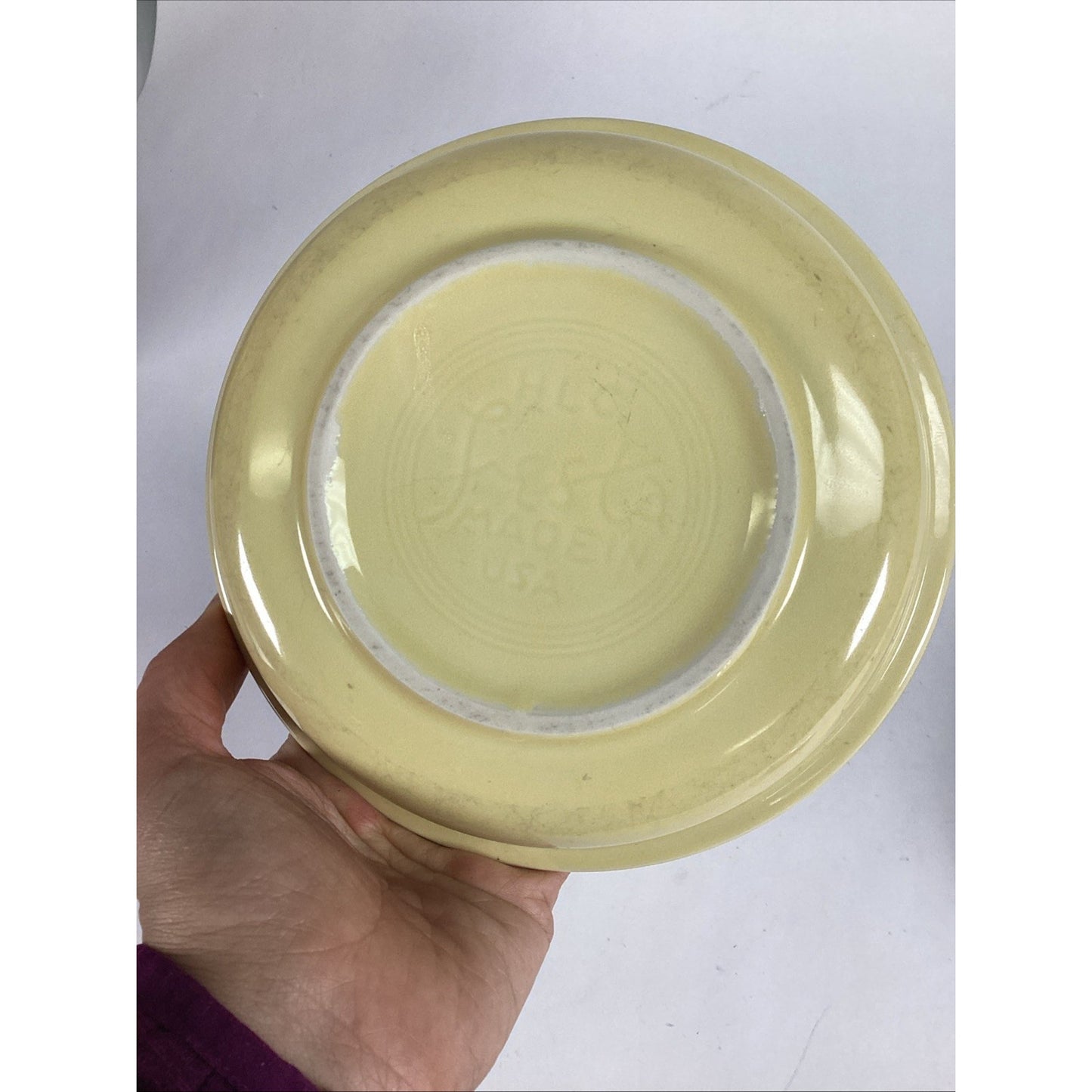 Vintage Yellow And White Fiesta Bowls - Made In USA
