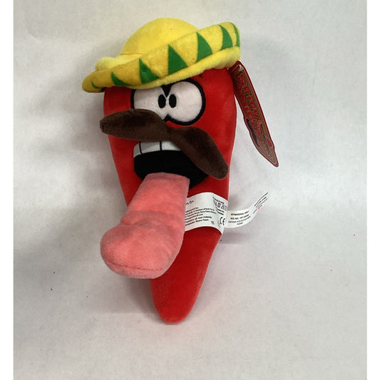 8" Spicy Amigos Hot Sauce Bottle Mustache Plush Muy Caliente Tongue Good Stuff