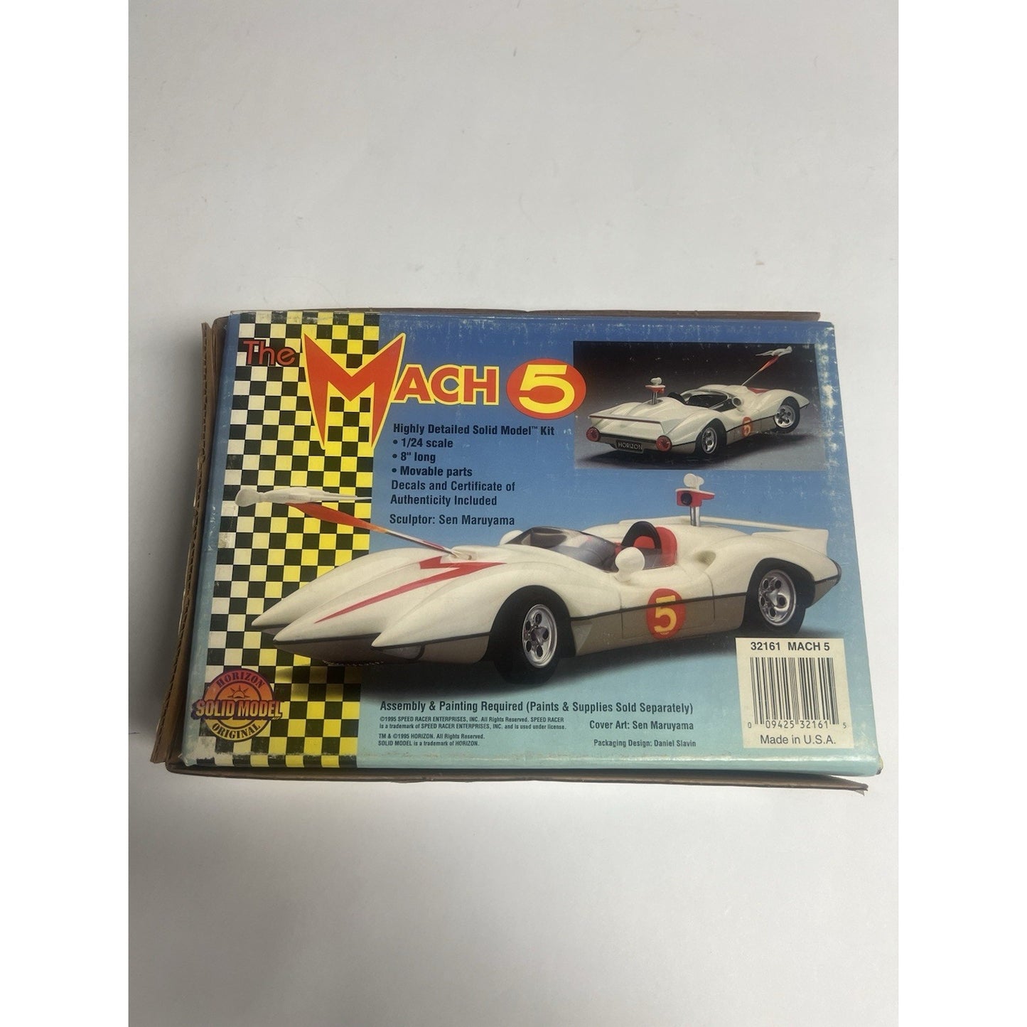 Vtg 1995 Horizon Solid Model Speed Racer Mach 5 Solid Model Kit