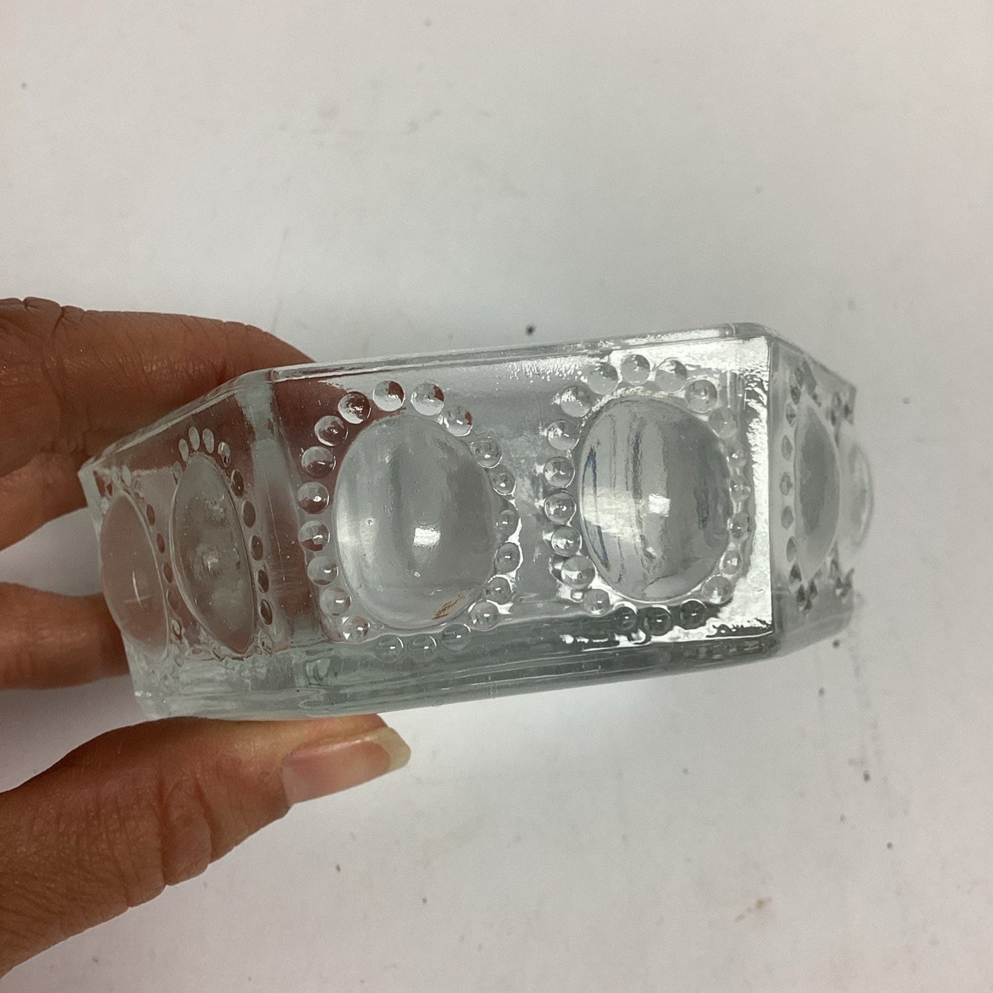 Vintage Glass Ashtray - 4.25x3.75”