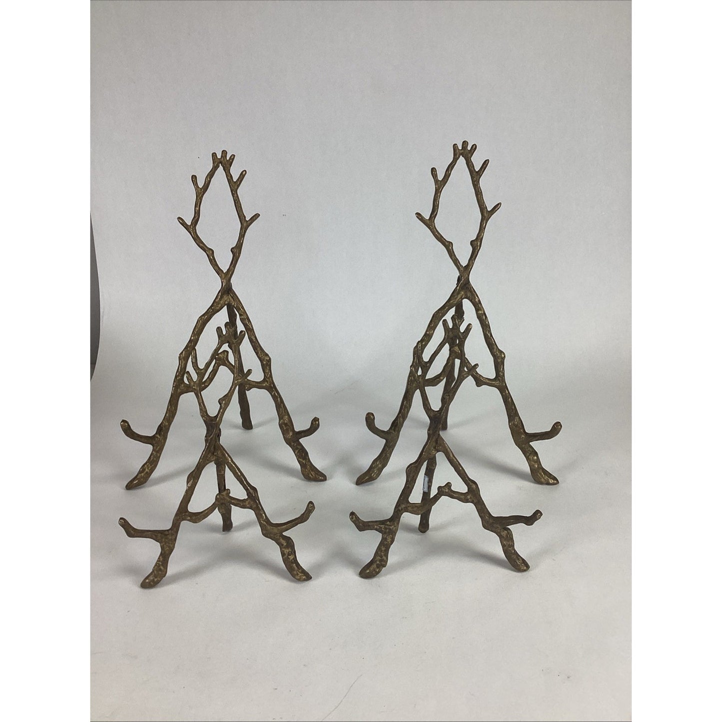 4 San Pacific Intl SPI Metal Gold Plate Pic Holder with Branches/Woodland Theme