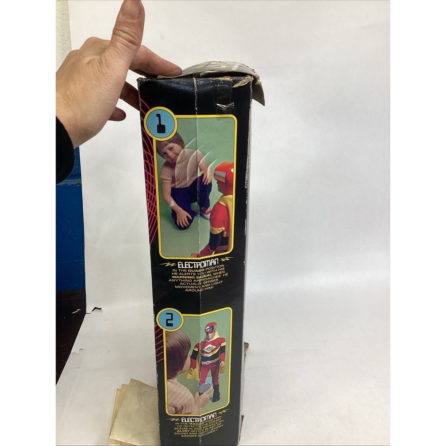 Vintage NOS 1977 Electroman Action Figure W/ Original Box - Box Is Damaged