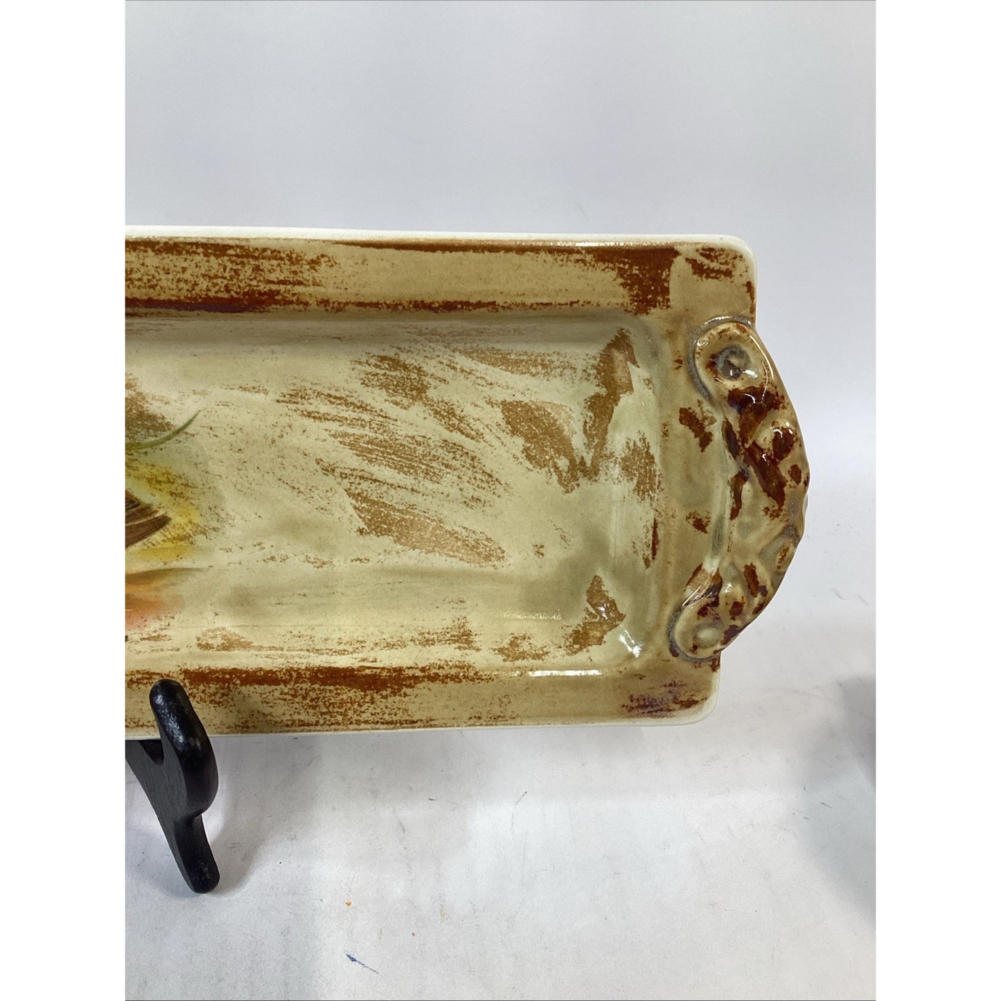 Lot Of 2 Rare Rustic Robert Gordon Pottery Trout Platters - 17.5”L - Australia
