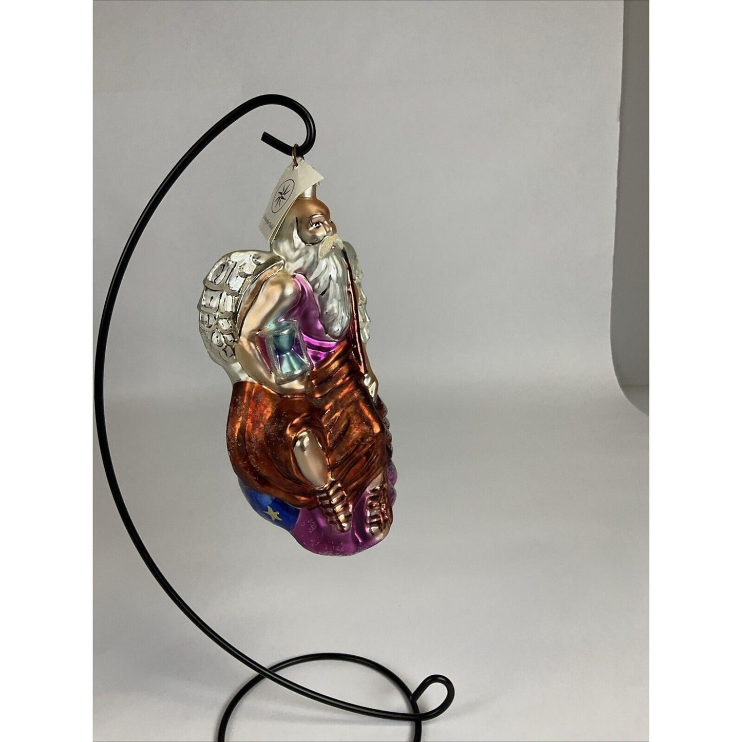 Christopher Radko Father Time Angel Glass Christmas Ornament w/ Tag