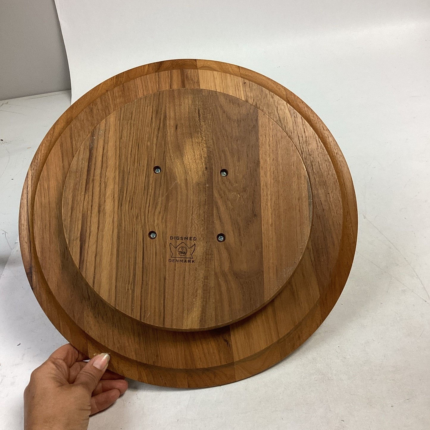 Vintage 1964 Digsmed Danish Modern Teak Wood Serving Tray Chacuterie Board