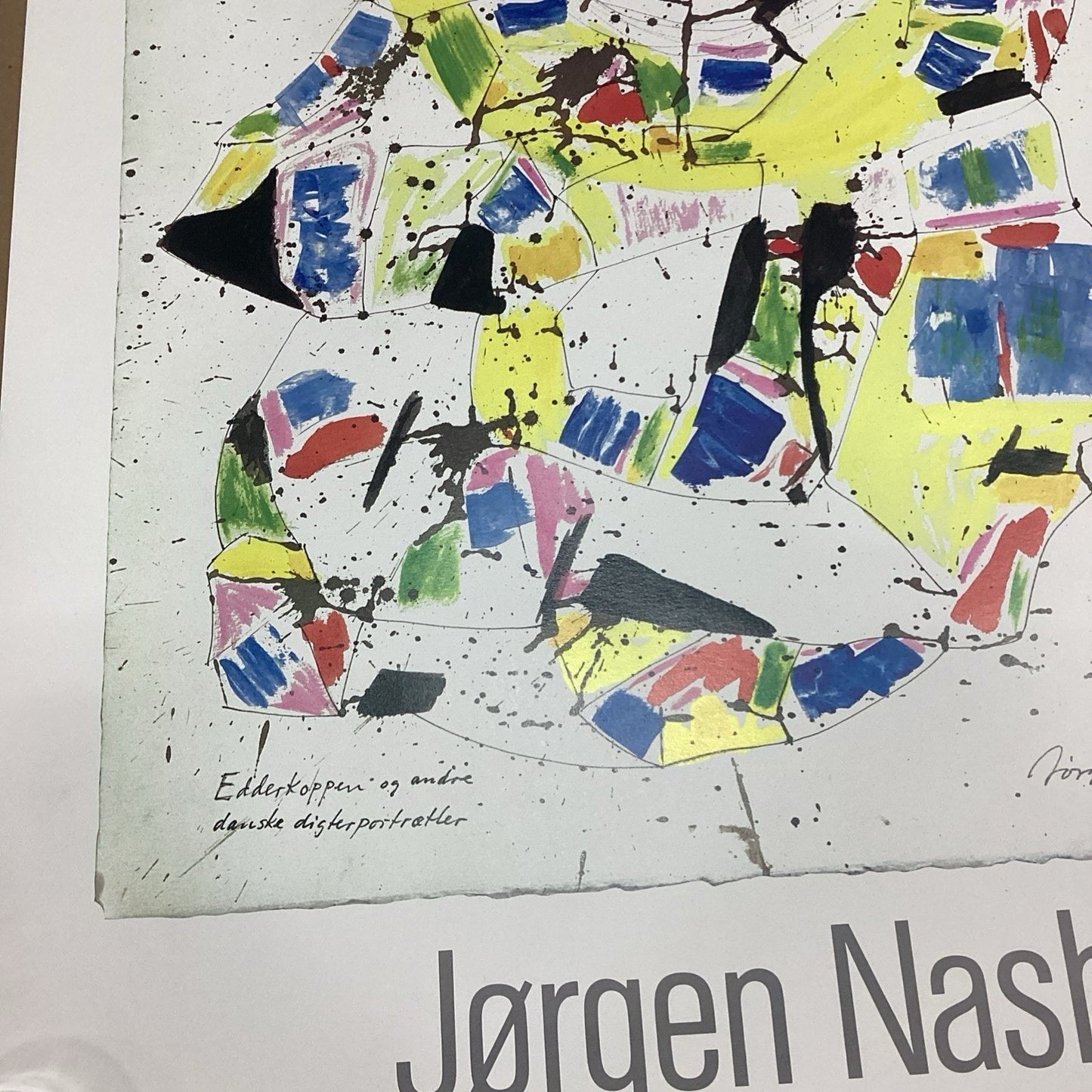 Jorgen Nash 1985 Digterportraetter Poster - 35.75x24”