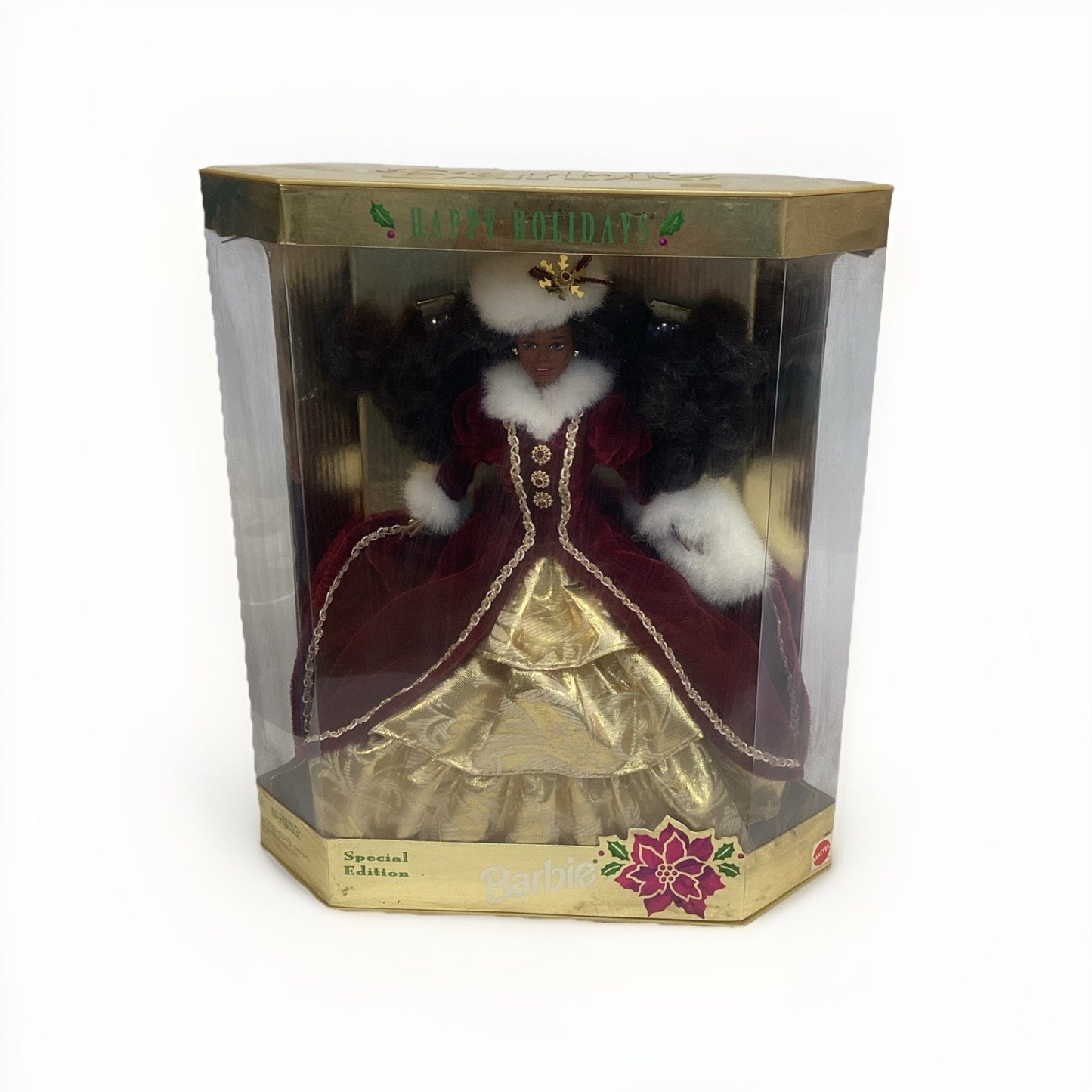 1996 Mattel African American Special Edition Happy Holidays Barbie
