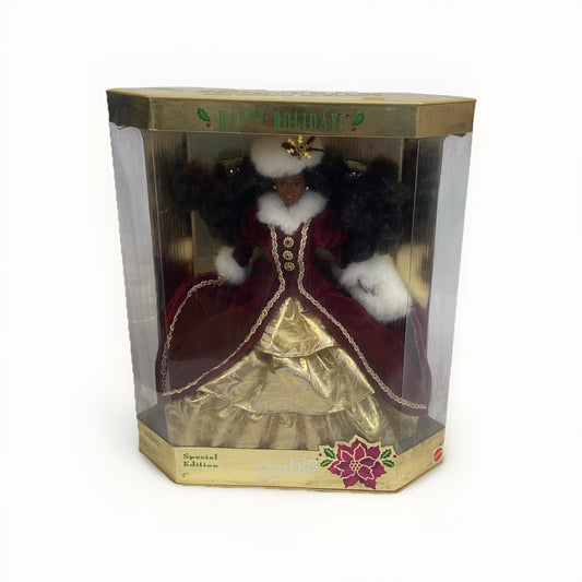1996 Mattel African American Special Edition Happy Holidays Barbie