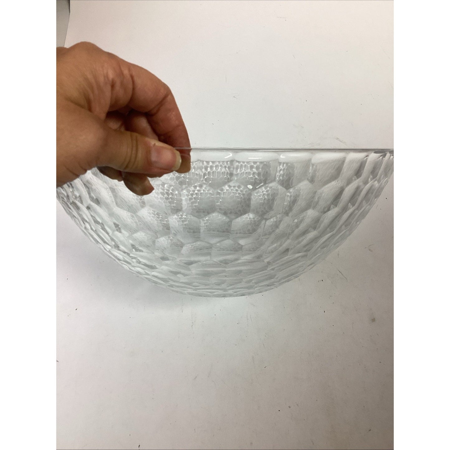 Tiffany & Co Large Heavy Glass Salad Bowl - 12”Dx4”H