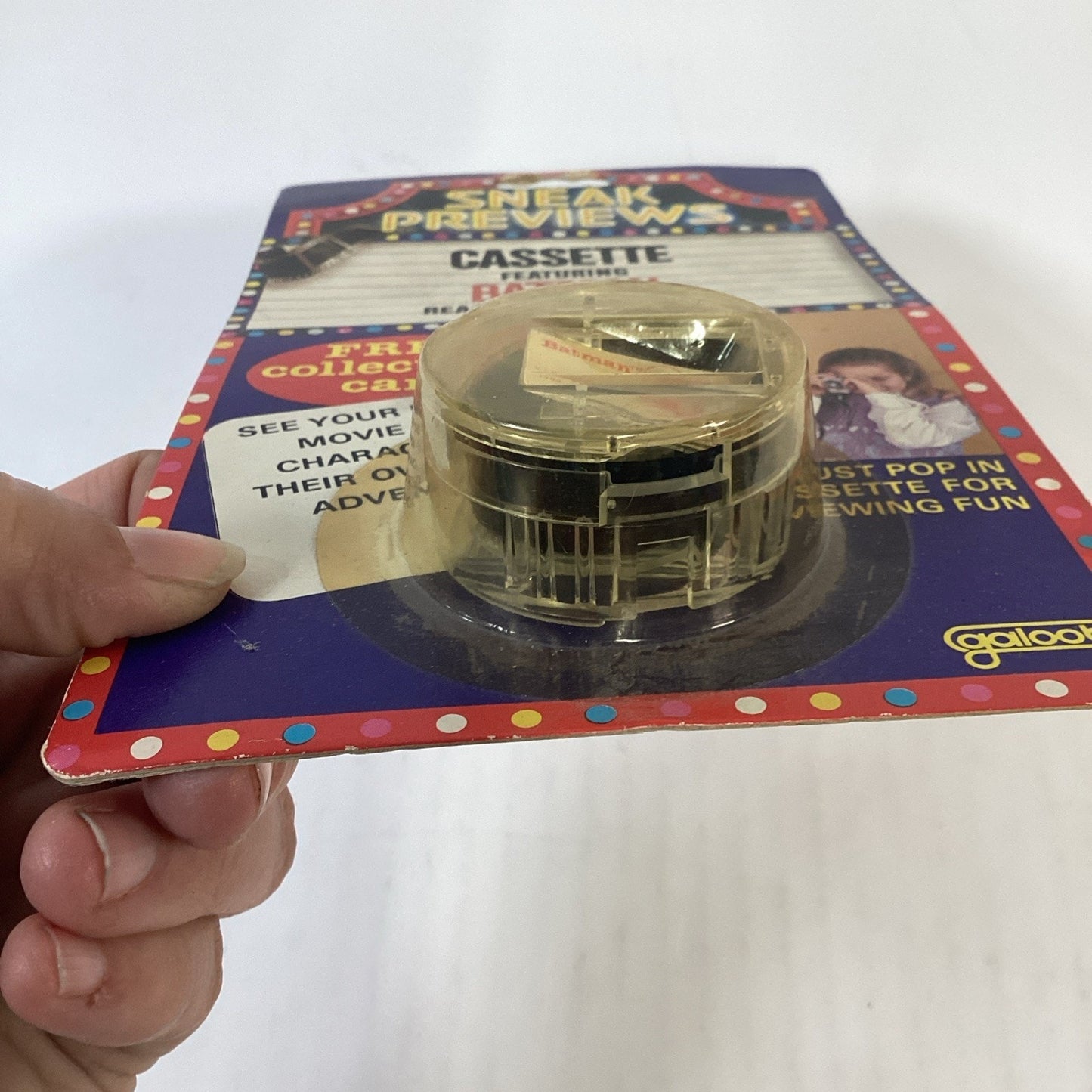 1984 Vintage Galoob Toys, Sneak Previews Cassette Batman Motion Pictures, Reel