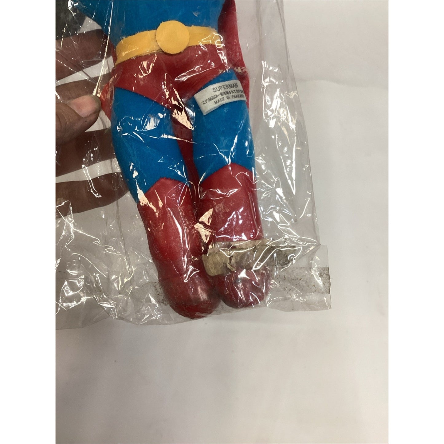 Rare Vintage 1991 DC Comics Plush Superman Figure W/ Soft Vinyl Head - NOS
