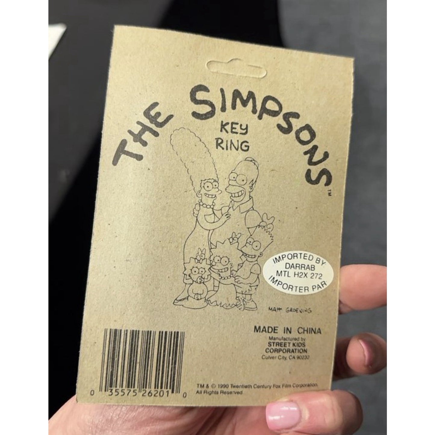 Vintage 1990 The Simpsons Family Key Ring Key Chains - New Old Stock Unpunched
