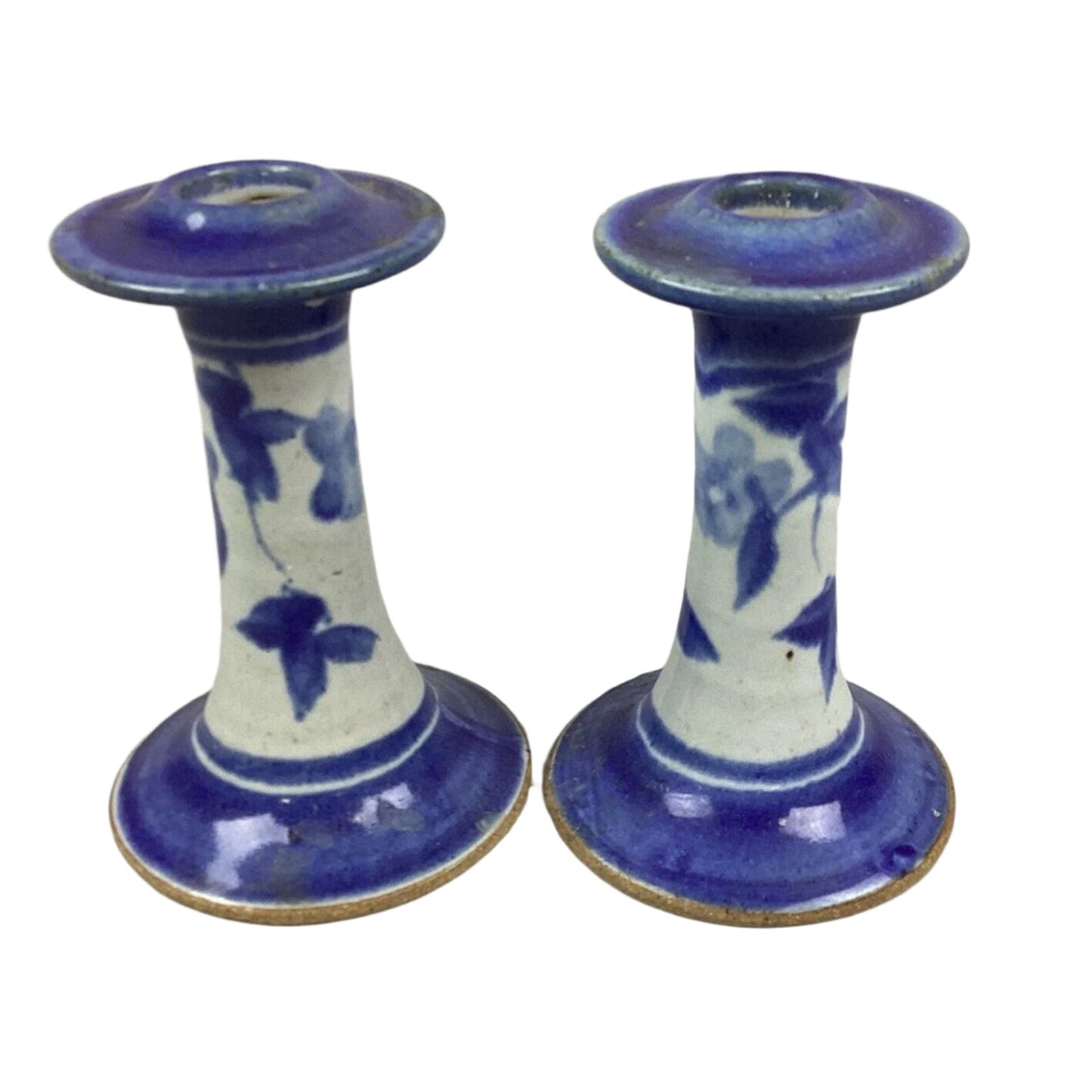 Robert Fishman Art Pottery Candlestick Holders - 5.25”