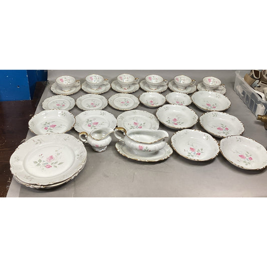Set Of 30 Pink Floral H&Co Selb Bavaria Germany Heinrich Cup/Saucer/Bowls + More