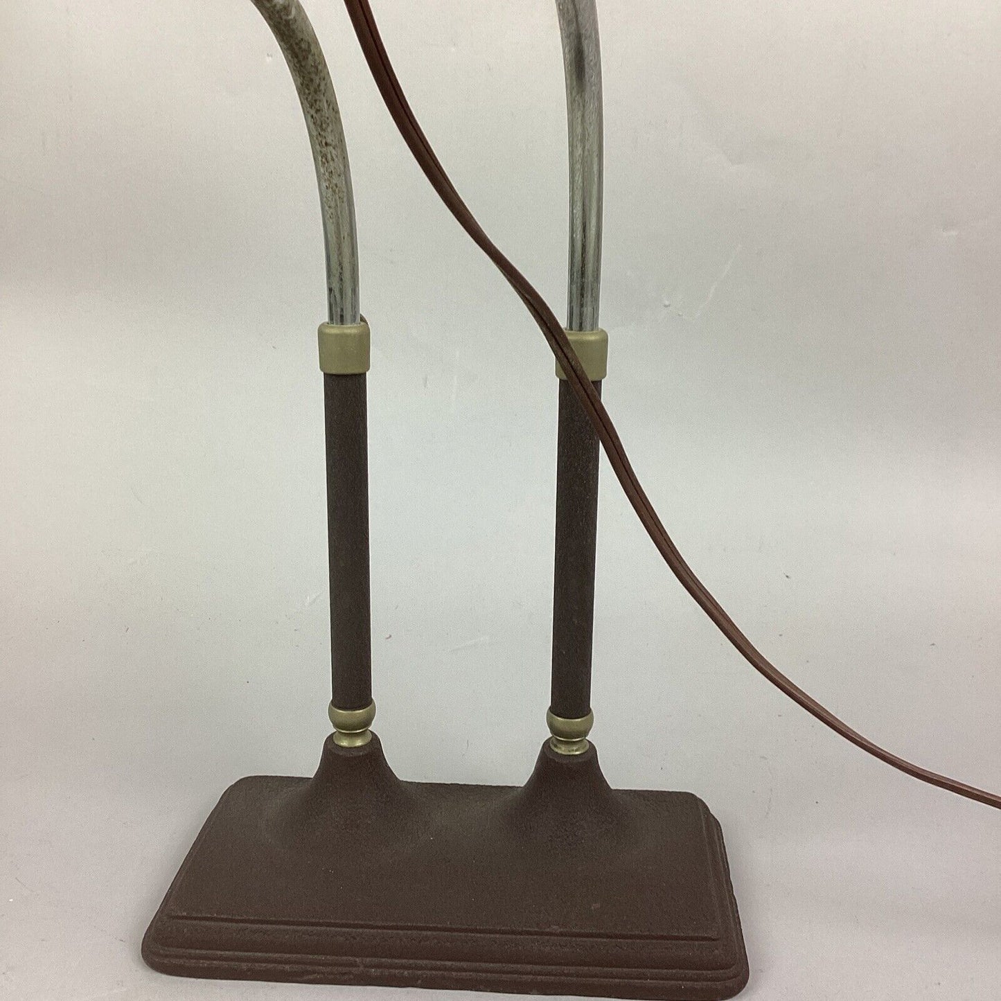 1940’s Articulated Industrial Metal Fluorescent Desk Lamp - 12.25”H